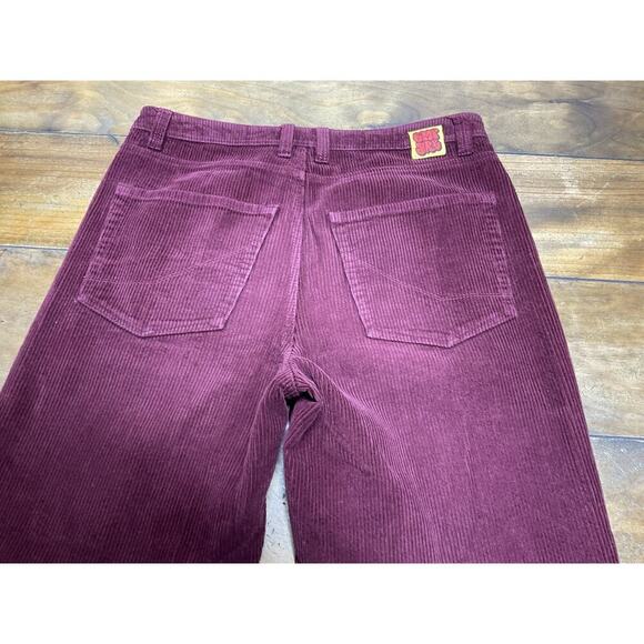 Empyre Relaxed Baggy Corduroy Pants Men’s 32 Burgundy Skateboard Y2K Hip Hop - Picture 7 of 11